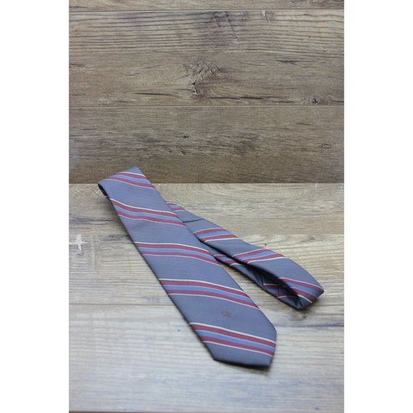 Christian Dior vintage gray striped‎ classic tie - Picture 5 of 10
